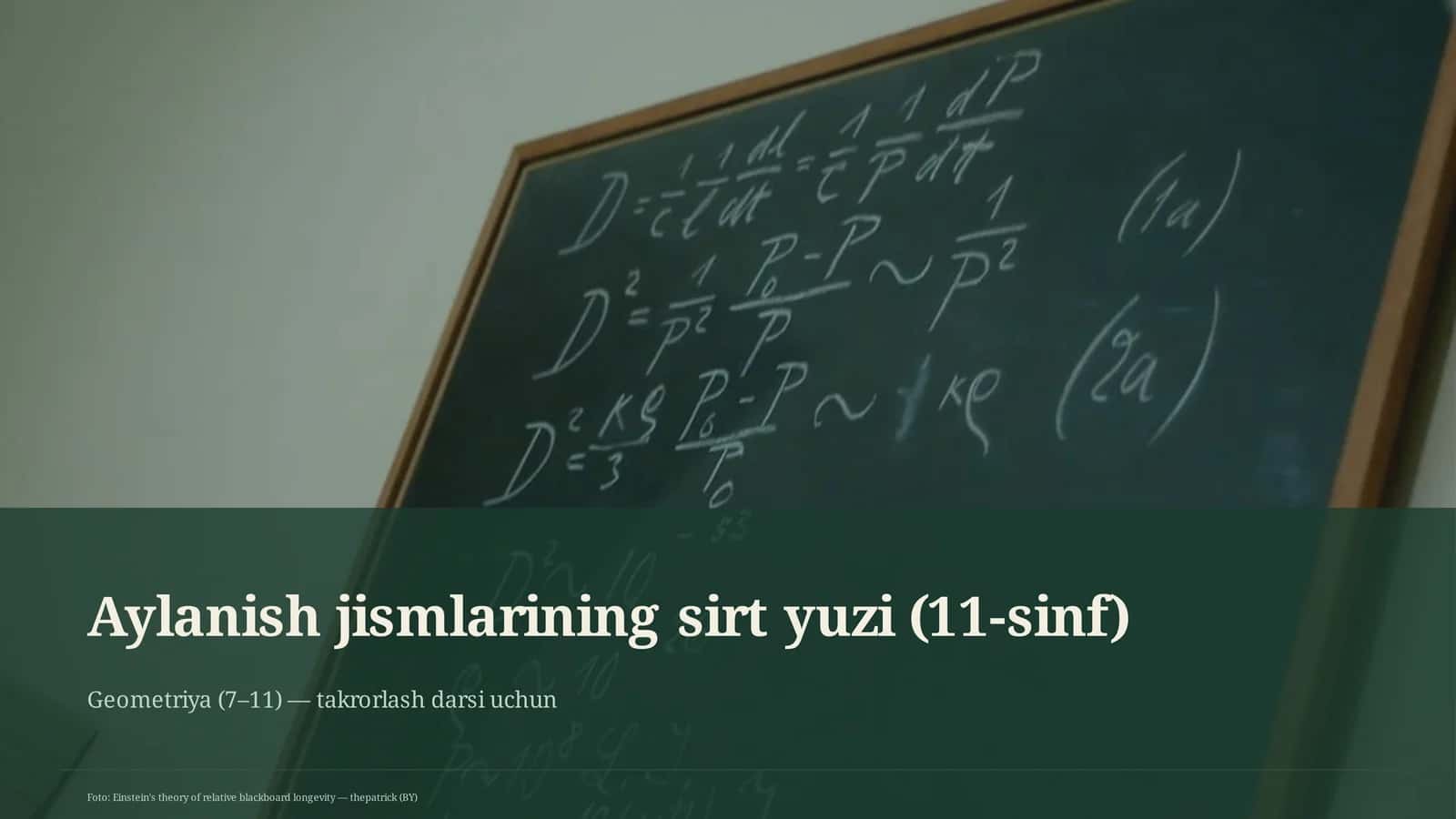Geometriya (7– 11) — takrorlash darsi uchun 1