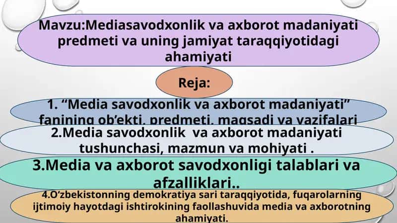 Mediasavodxonlik va axborot madaniyatining jamiyattaraqqiyotidagi ahamiyati 1
