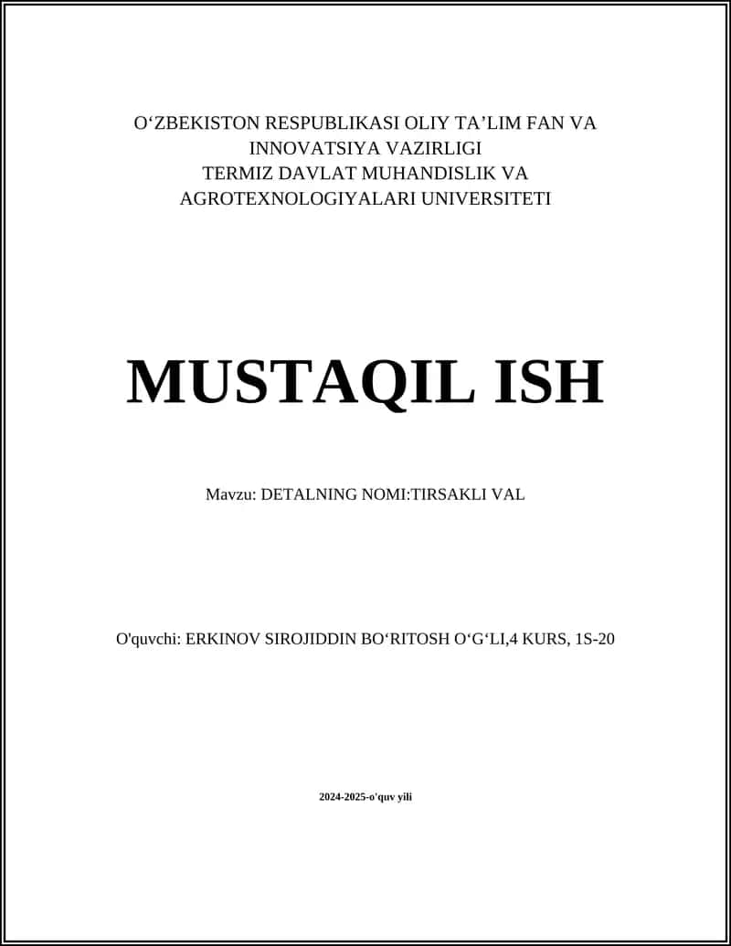 Tirsakli Val 1