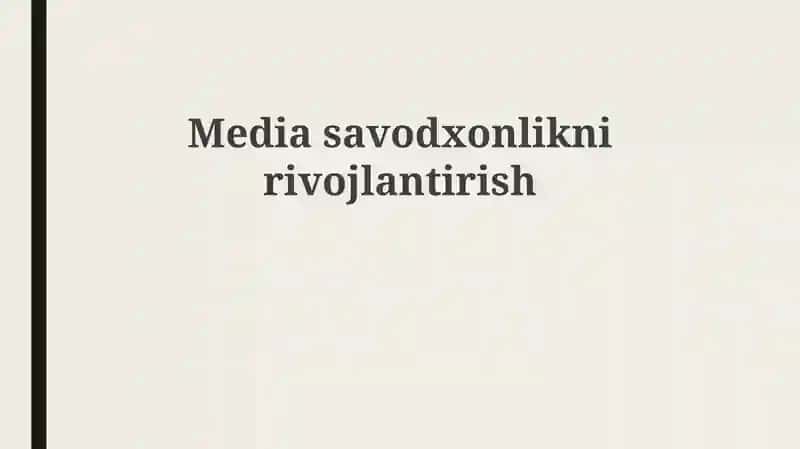 Media savodxonligi