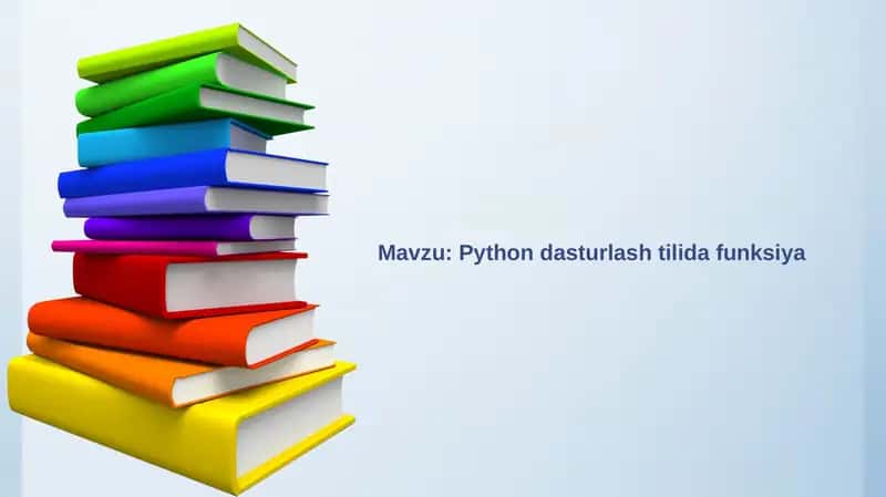 Python dasturlash tilida funksiya 1