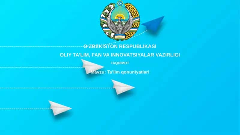 Ta'lim qonunchiligining tarixi 1
