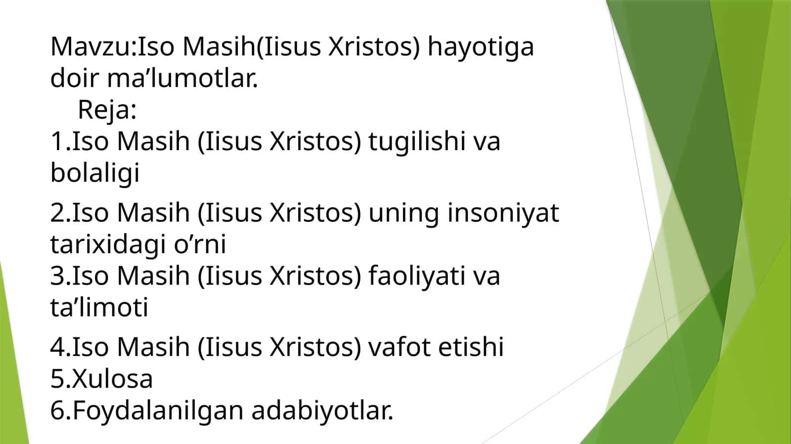 Iso Masih (Iisus Xristos) 1