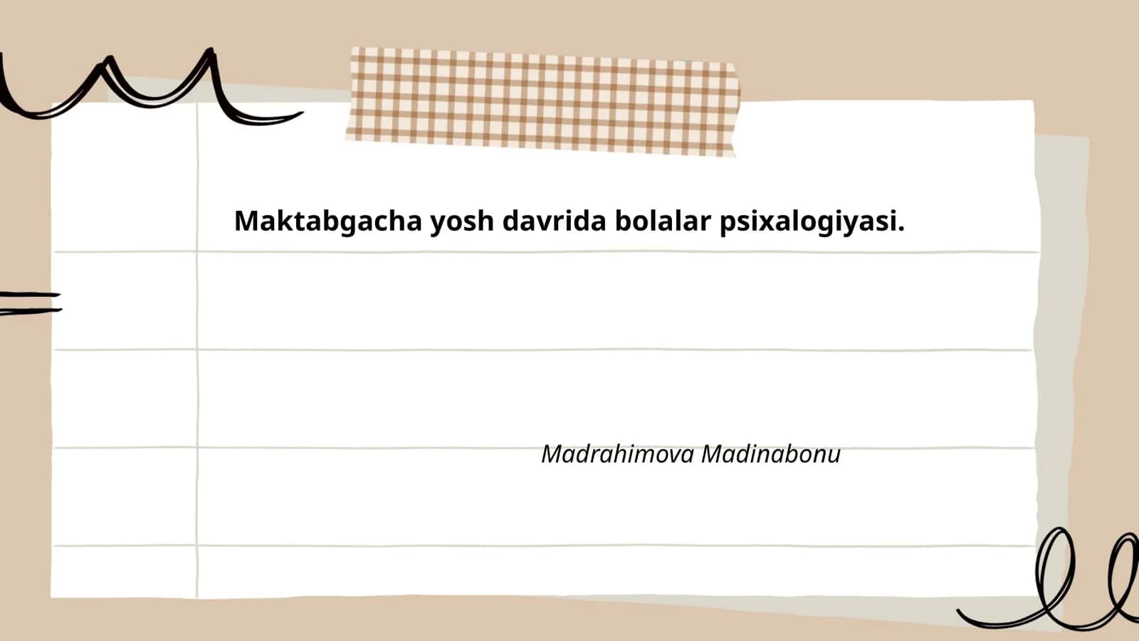 Bolalar psixalogiyasi 1