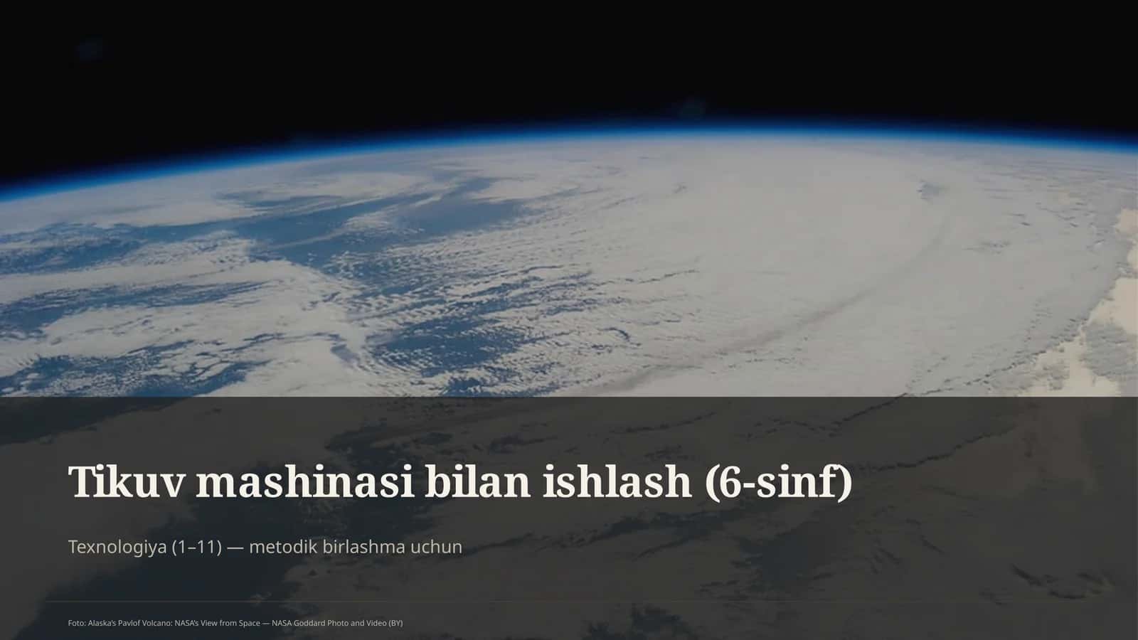 Tikuv mashinasi bilan ishlash (6-sinf) 1