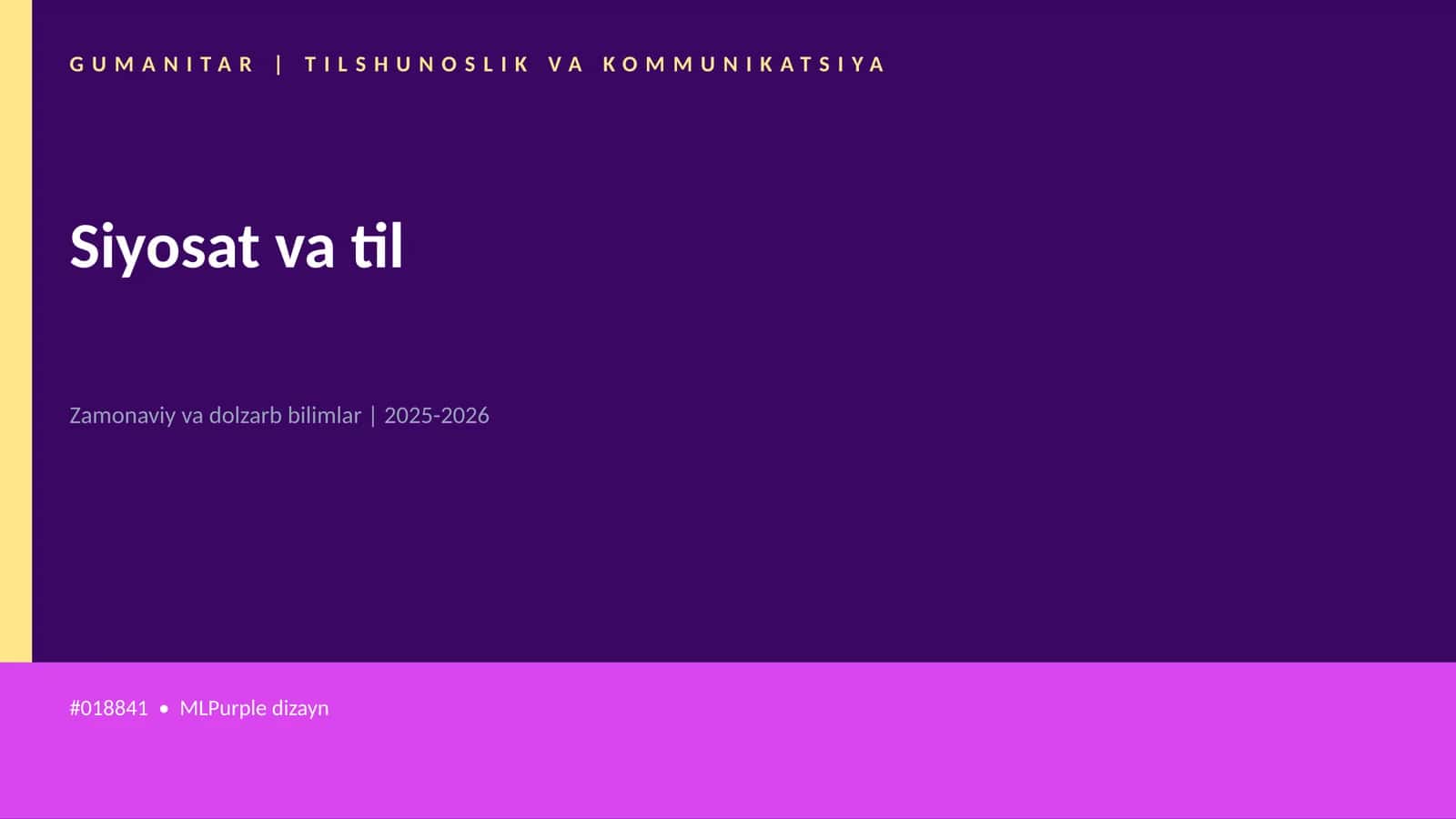 Siyosat va til 1