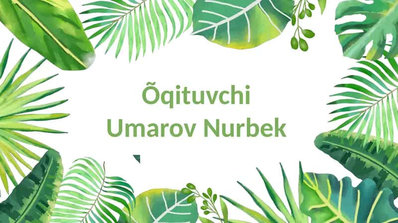 O‘SIMLIKLARNING HAYOTIY SHAKLLARI 1