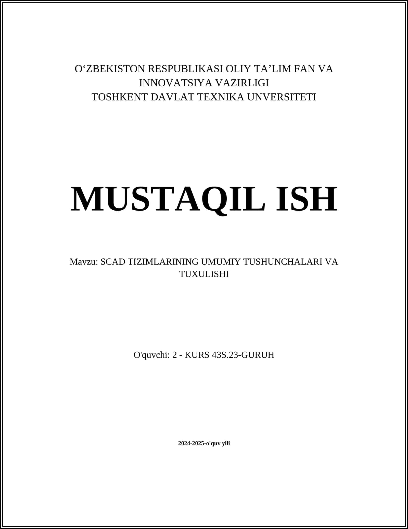 Axborot Tizimlari 1