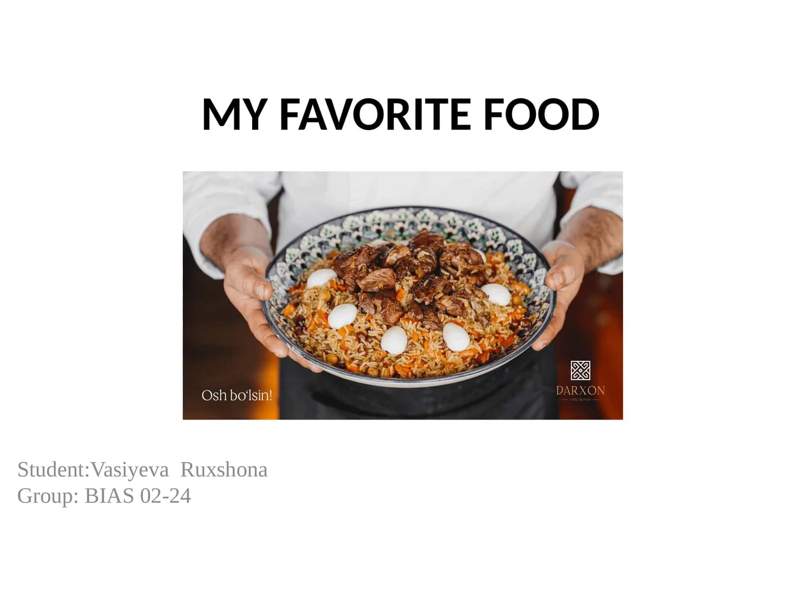 MY FAVORITE FOOD 1
