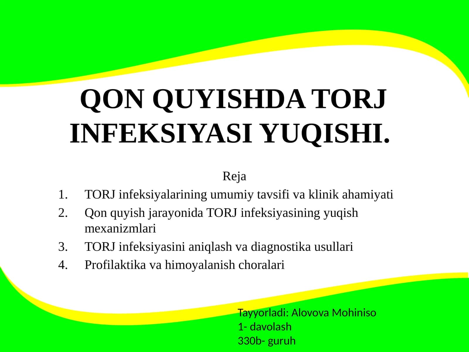 QON QUYISHDA TORJ INFEKSIYASI YUQISHI 1