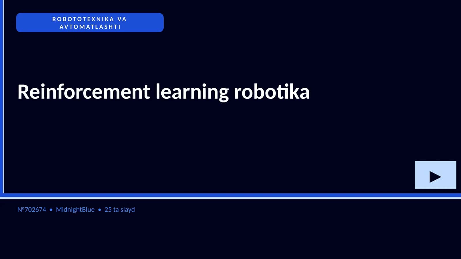ROBOTOTEXNIKA VA AVTOMATLASHTI 1