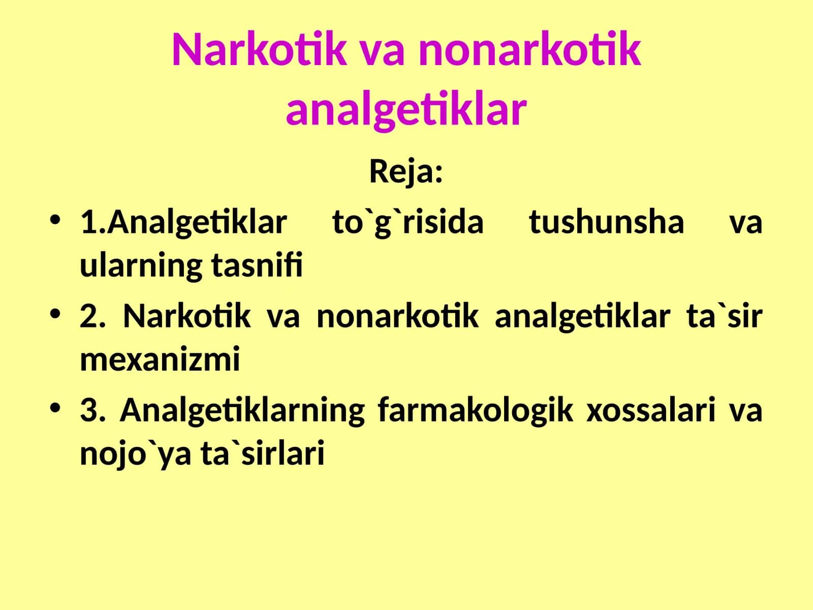 Narkotikvanonarkotikanalgetiklar 1