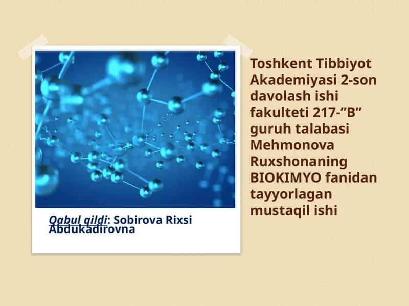 Uglevodlar almashinuvi boshqarilishining buzilishlari 1