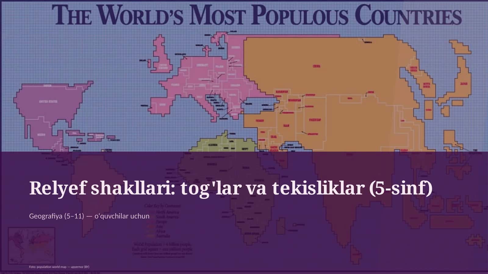 Relyef shakllari: tog'lar va tekisliklar (5-sinf) 1