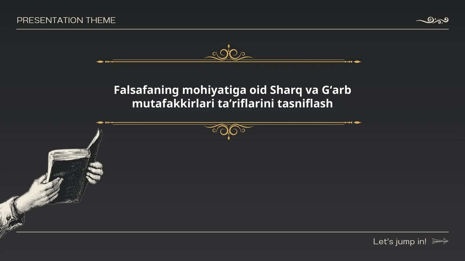Falsafaning mohiyatiga oid Sharq va Gʻarb mutafakkirlari taʼriflarini tasniflash 1