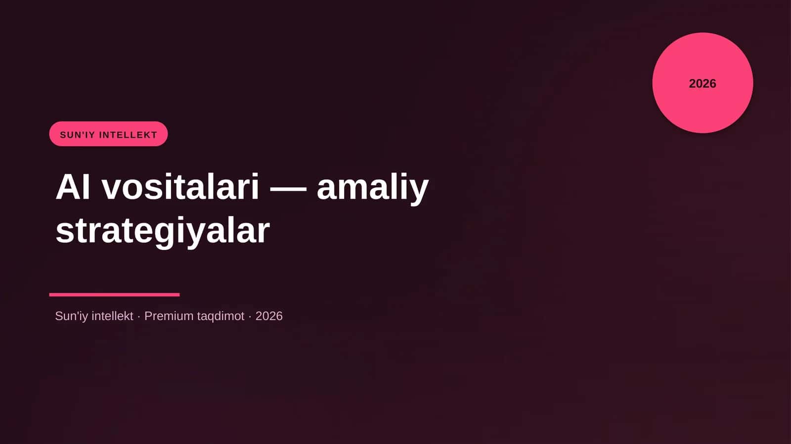 AI vositalari — amaliy strategiyalar 1