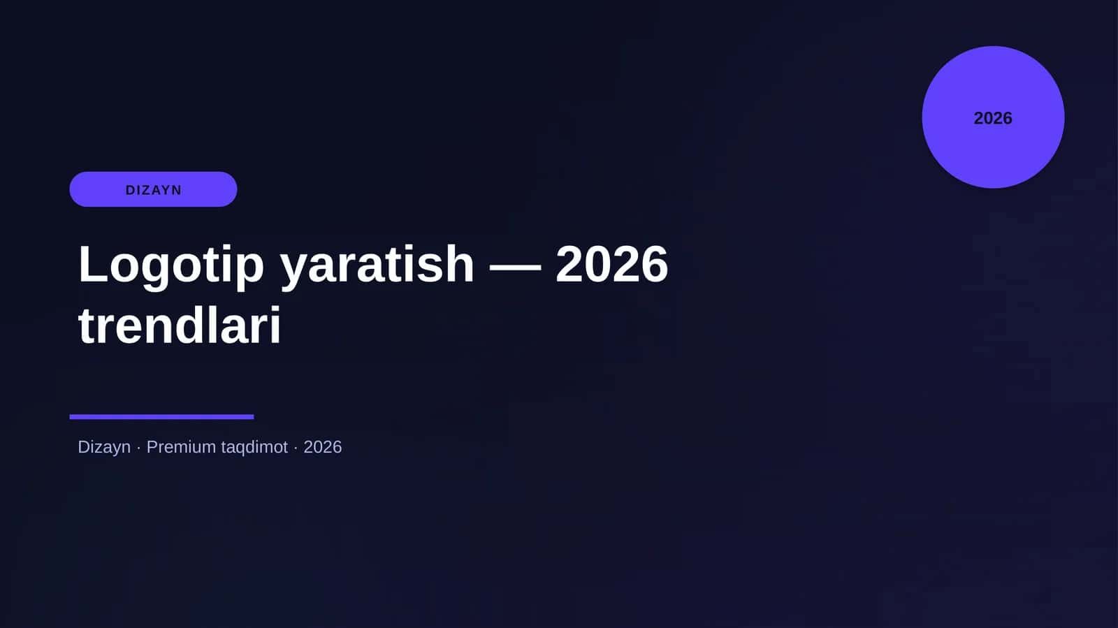 Logotip yaratish — 2026 trendlari 1