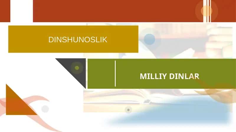 MILLIY DINLAR 1