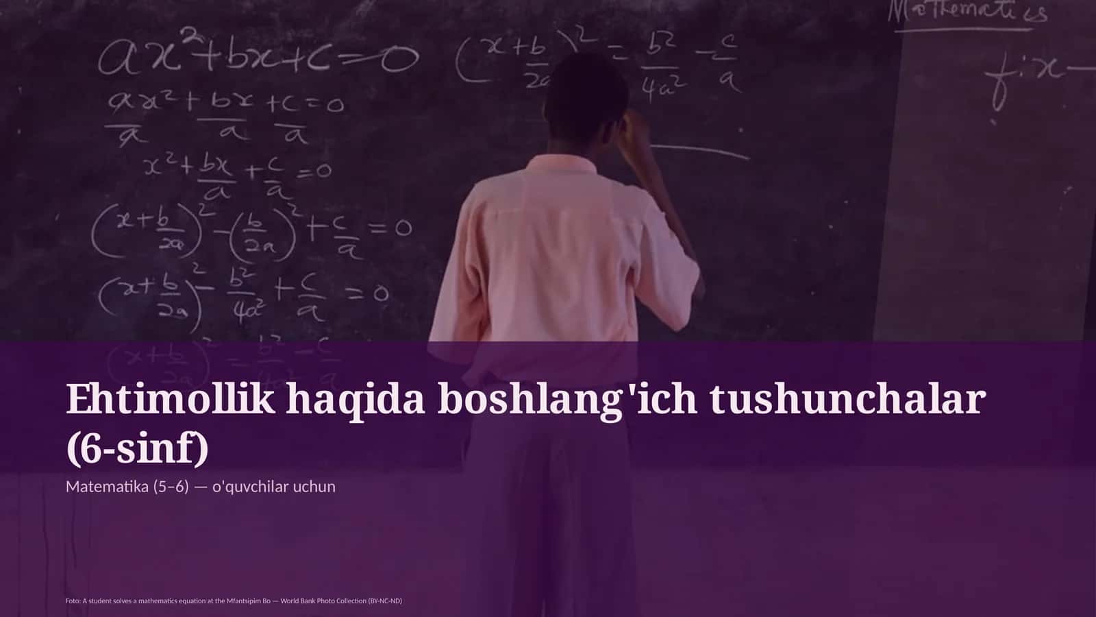 Ehtimollik haqida boshlang'ich tushunchalar (6-sinf) 1