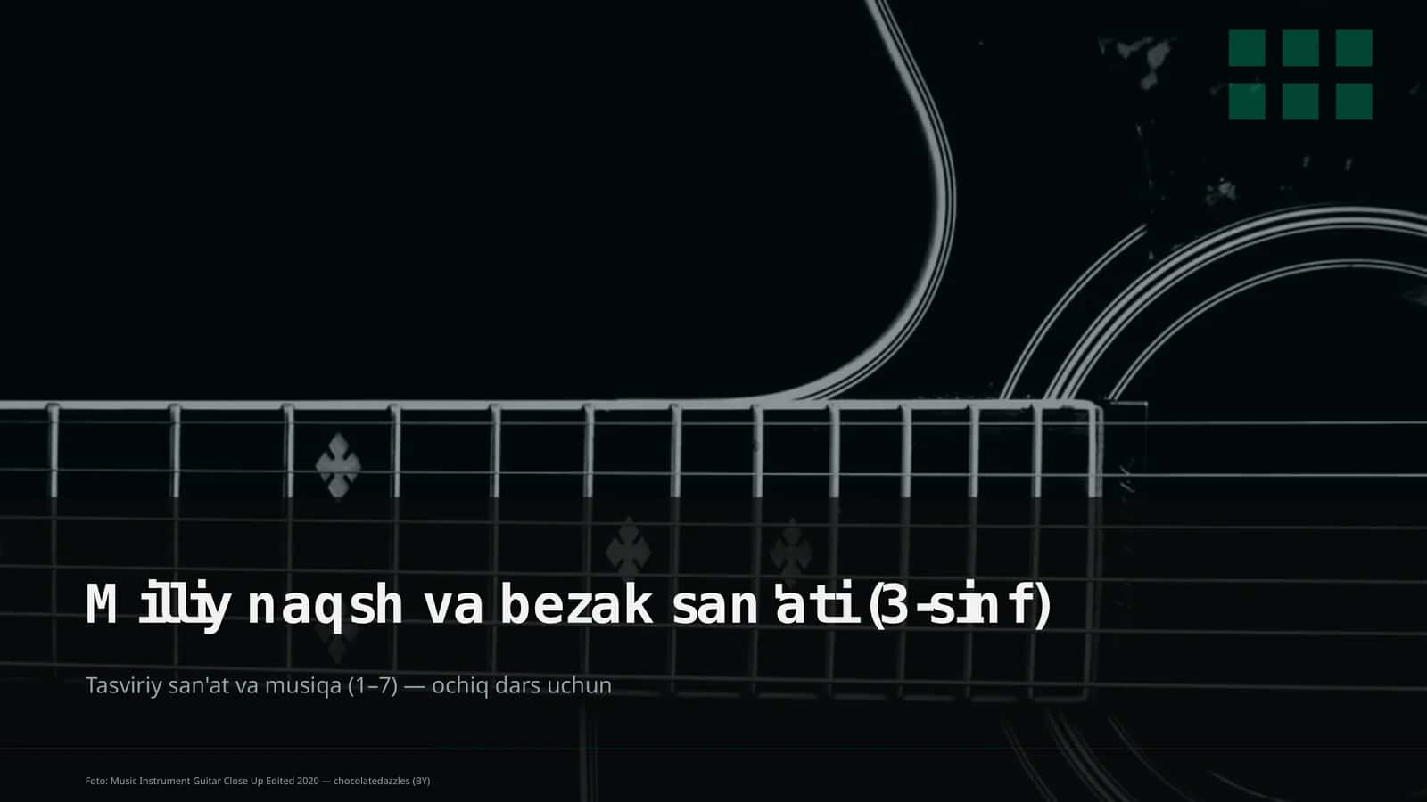 Milliy naqsh va bezak san'ati (3-sinf) 1