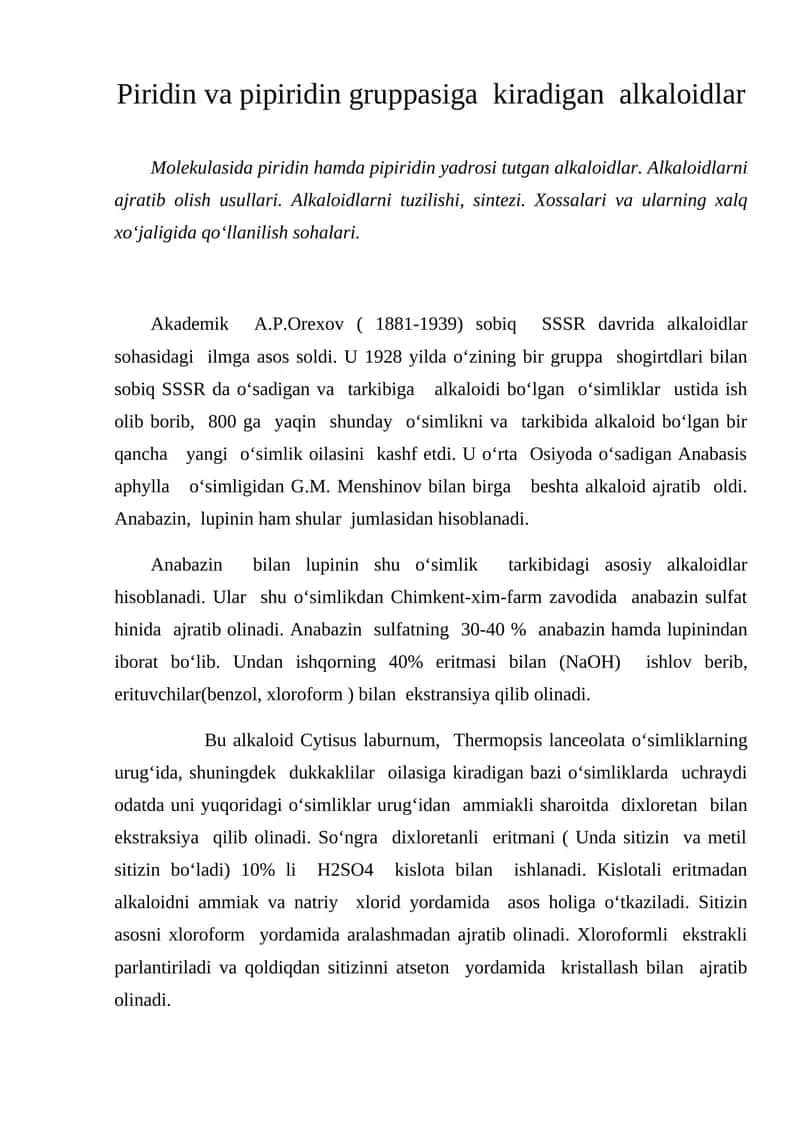 Alkaloidlar 1