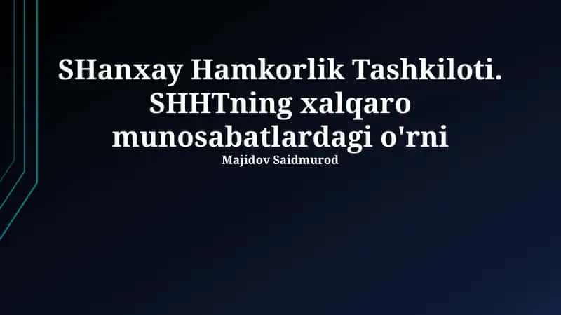 Шанхай ҳамкорлик ташкилоти 1