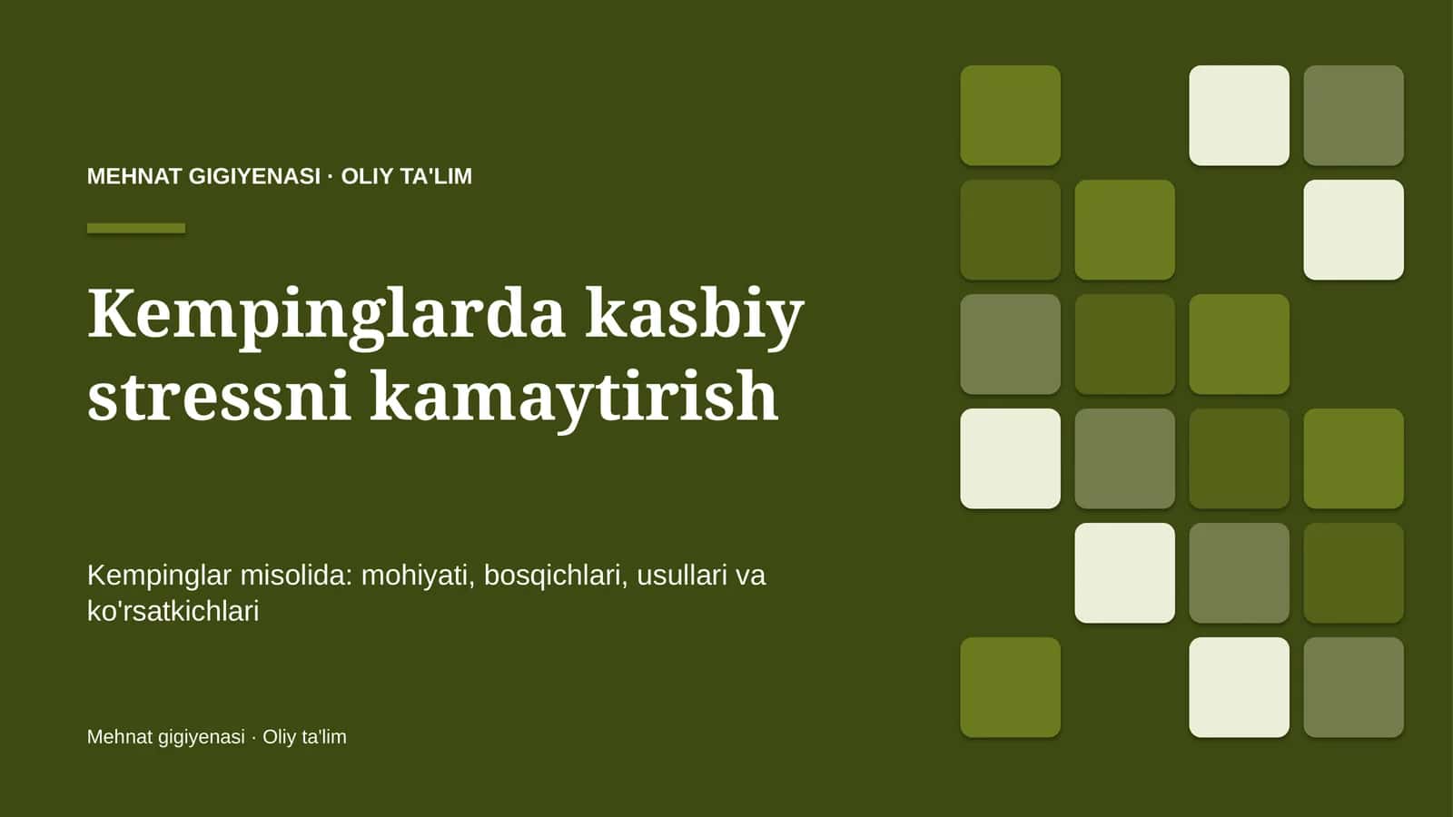 Kempinglarda kasbiy stressni kamaytirish 1