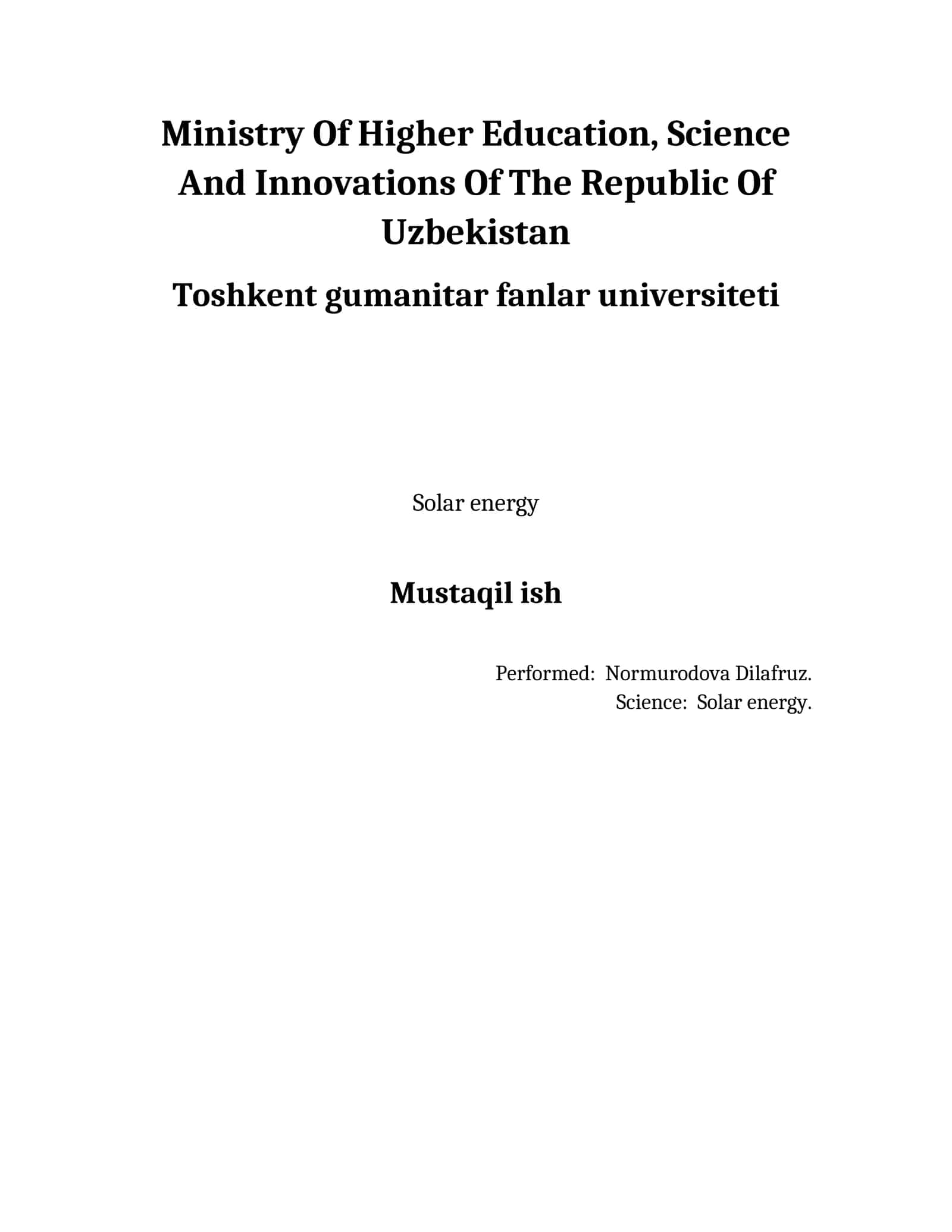 Solar energy 1