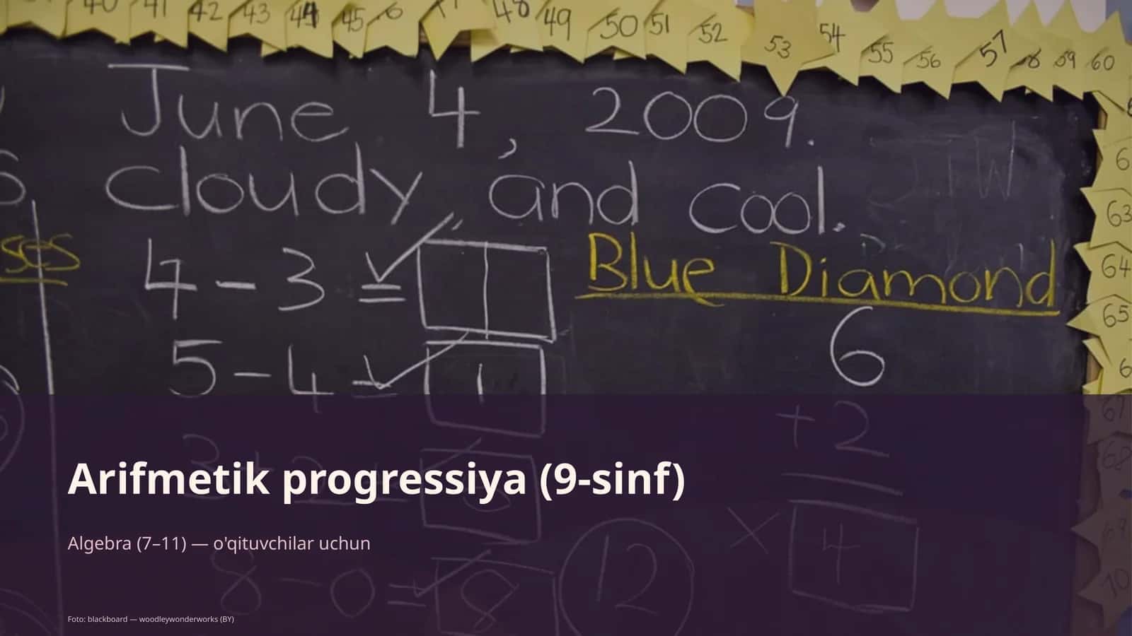Arifmetik progressiya (9-sinf) 1
