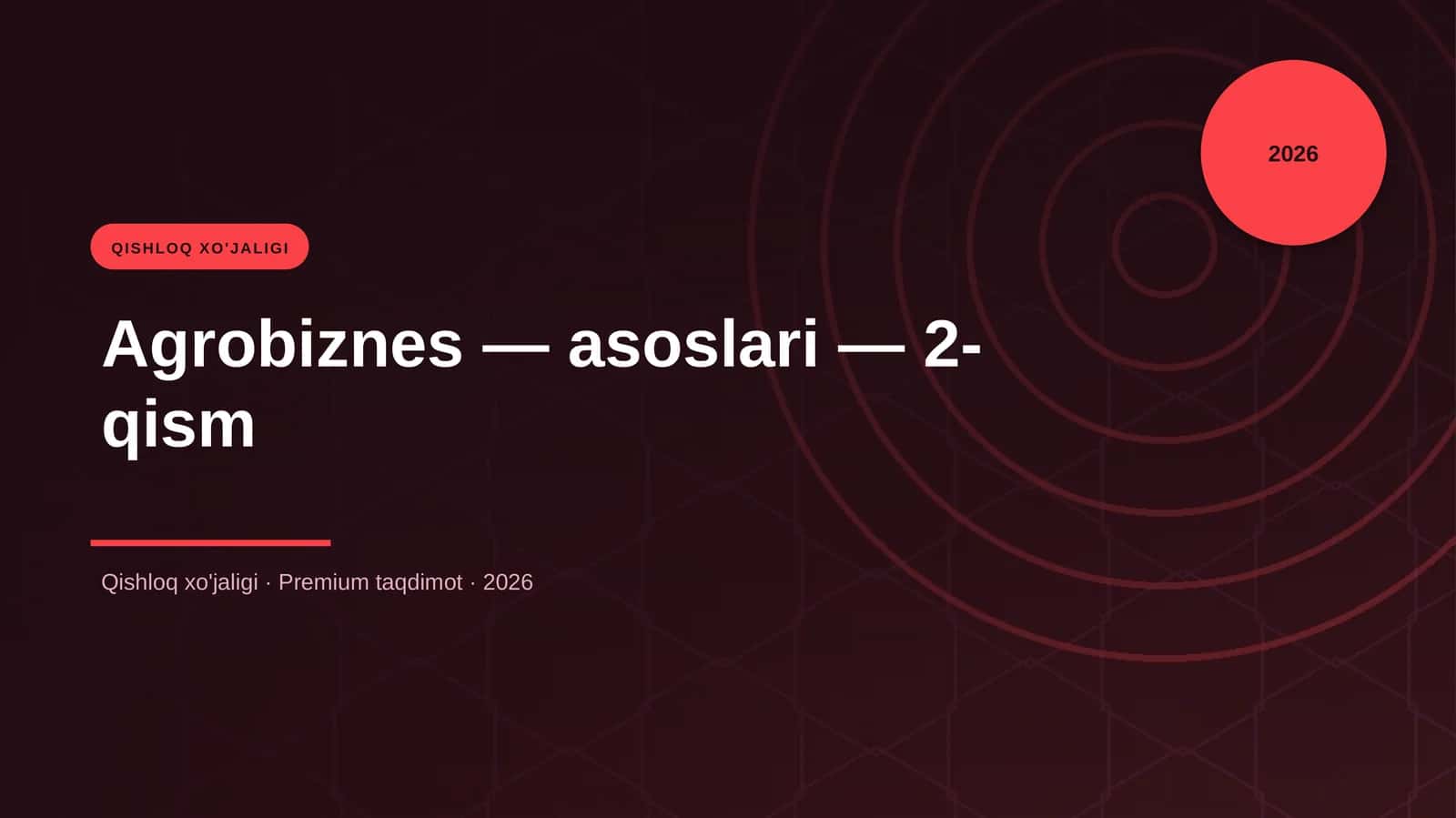 Agrobiznes — asoslari — 2-qism 1
