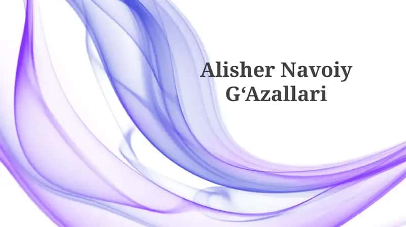 Alisher NavoiyG‘Azallari 1