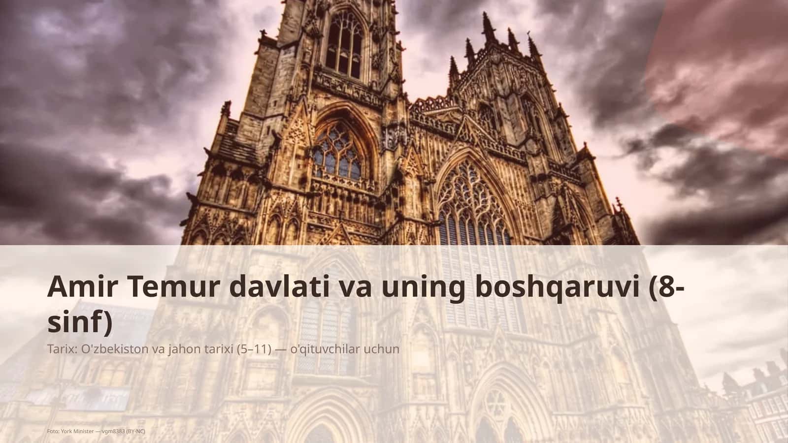 Amir Temur davlati va uning boshqaruvi (8-sinf) 1