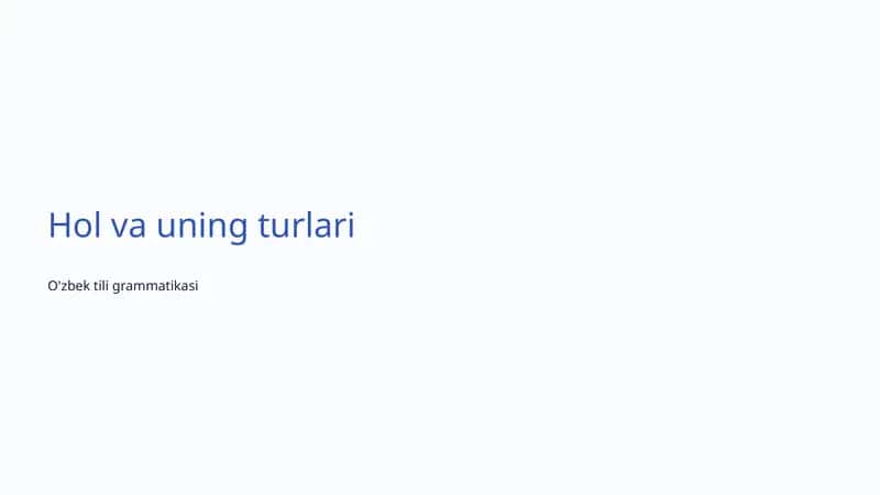 O'zbek tili grammatikasi 1