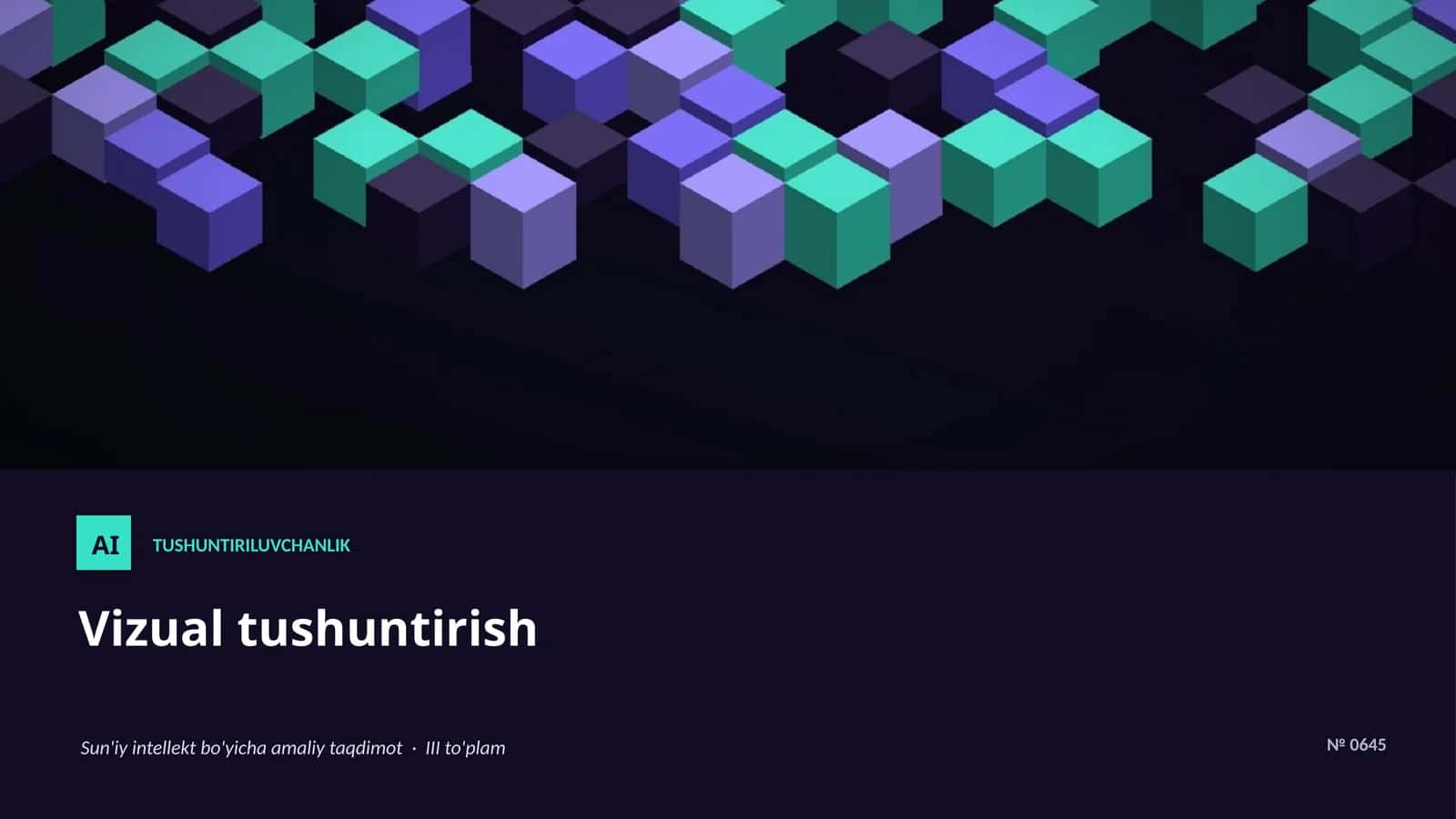 TUSHUNTIRILUVCHANLIK 1