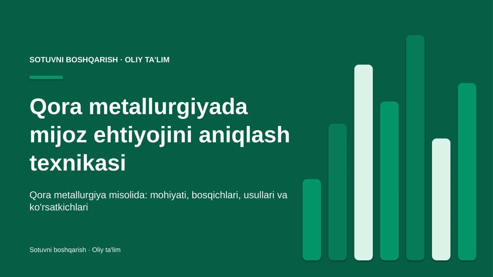 qora metallurgiyada mijoz ehtiyojini aniqlash texnikasi 1474 1