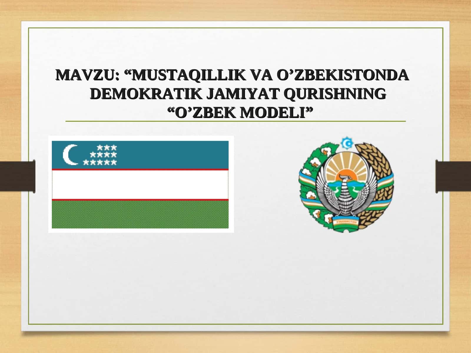 O'zbek modeli 1