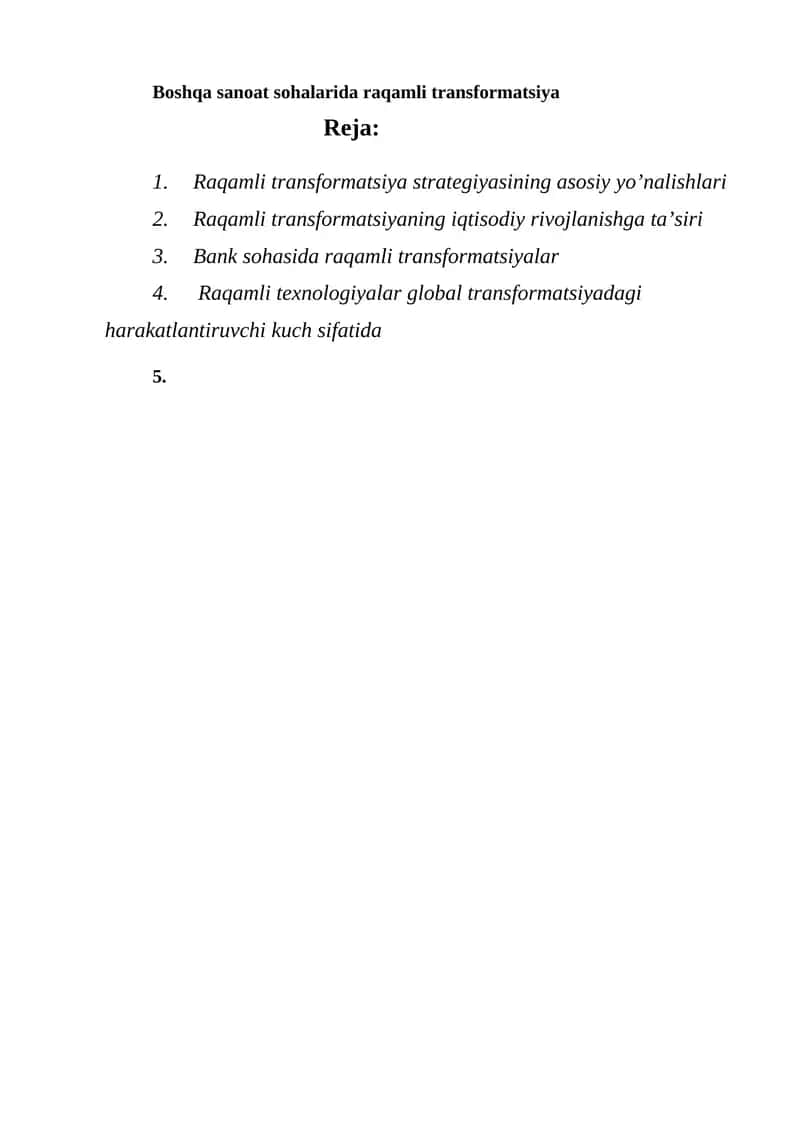 Raqamli Transformatsiya 1