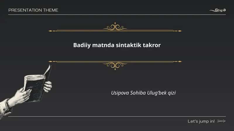 Sintaktik takror 1