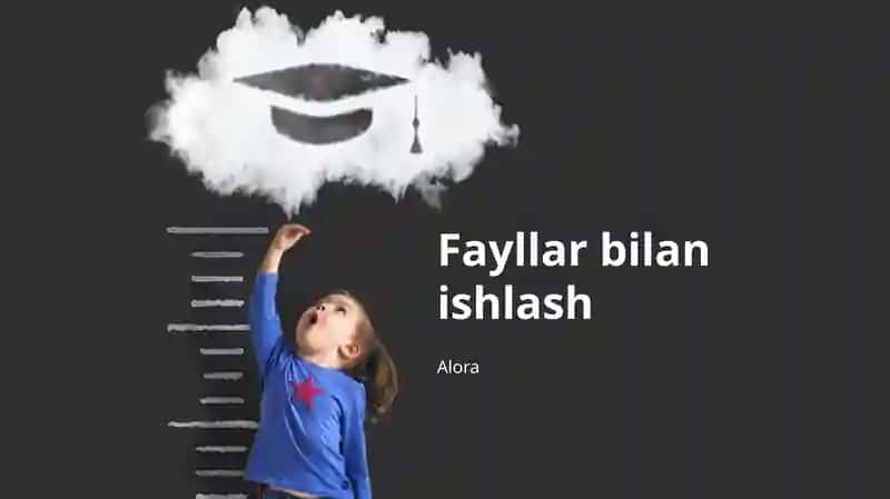 Fayllar bilan ishlash