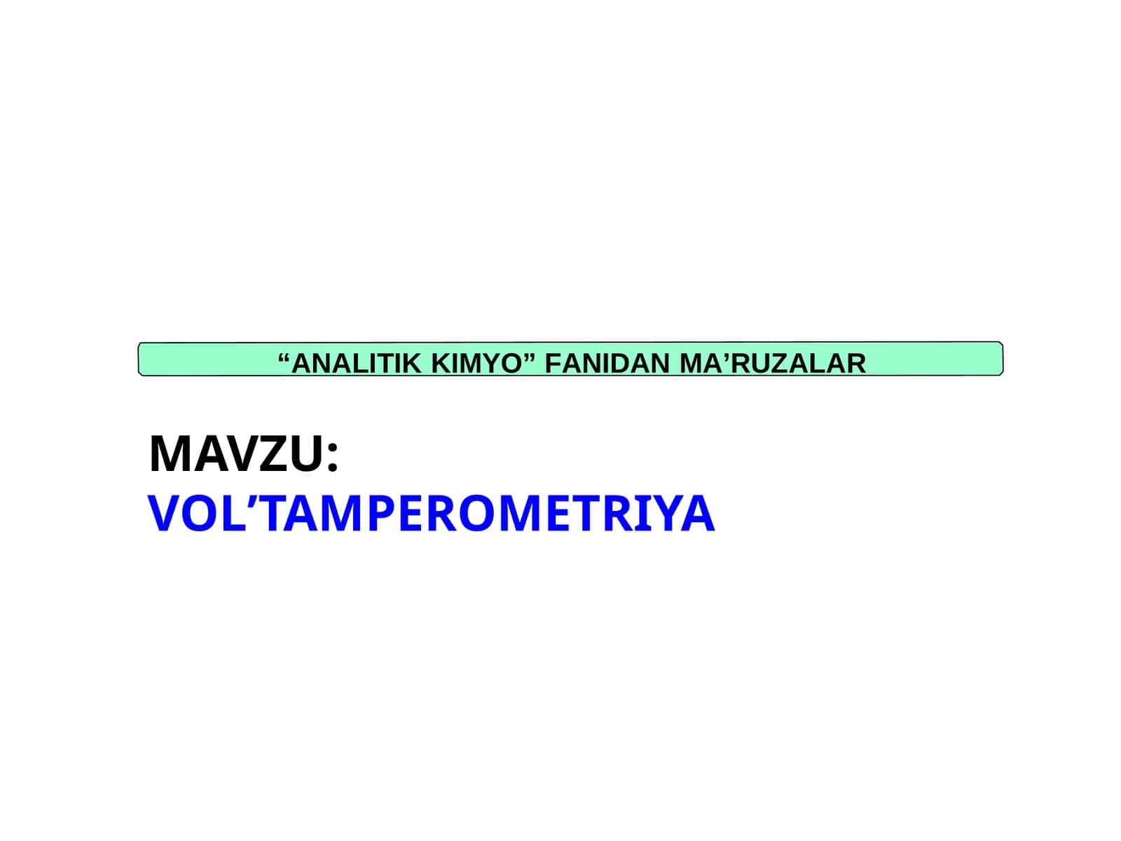 VOL’TAMPEROMETRIYA 1