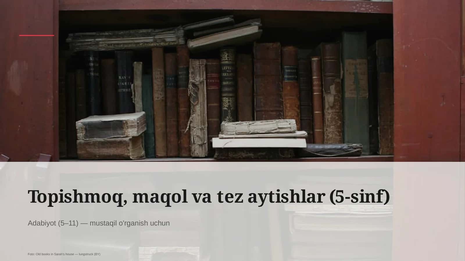 Topishmoq, maqol va tez aytishlar (5-sinf) 1