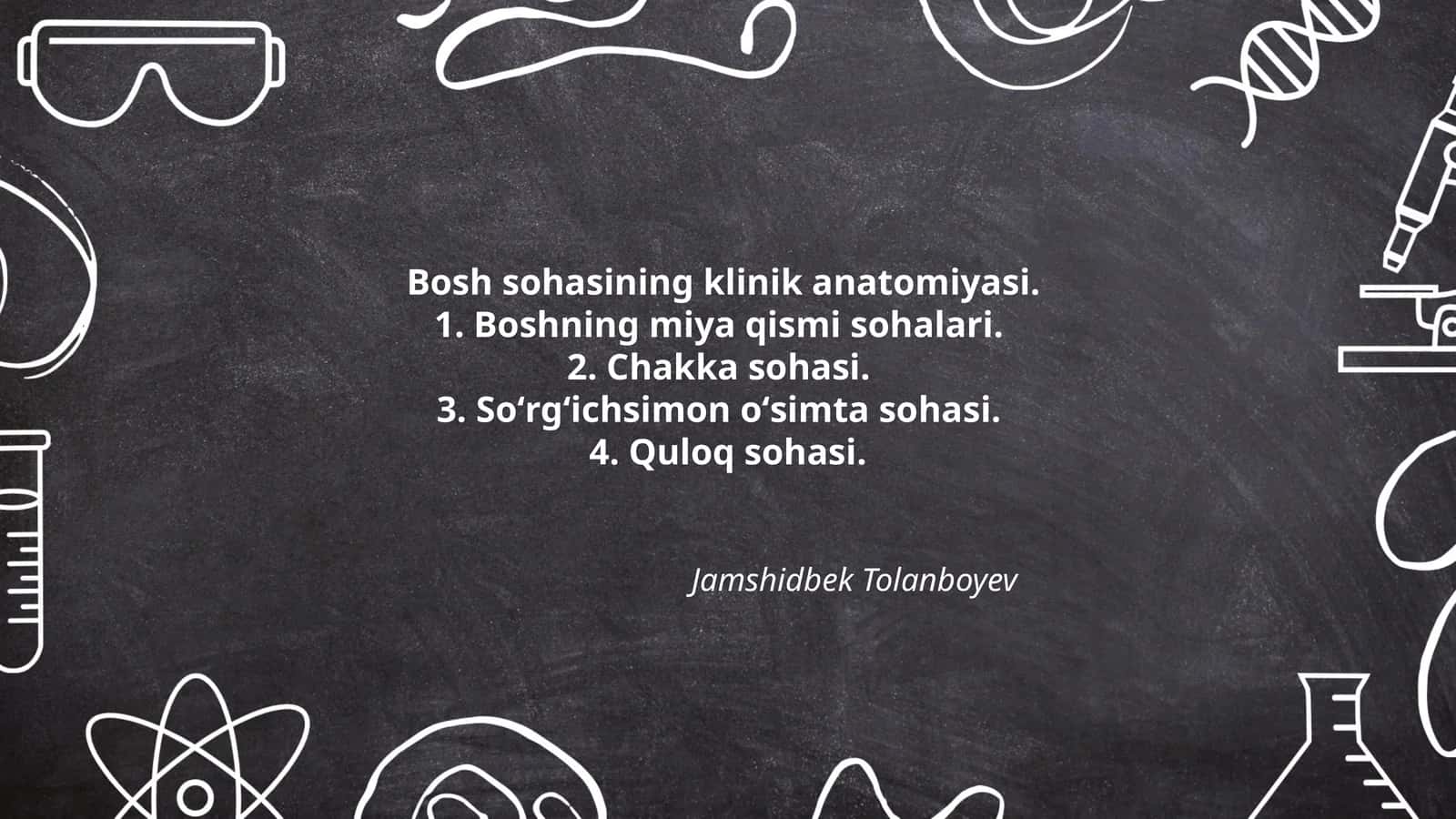 Bosh sohasining klinik anatomiyasi 1