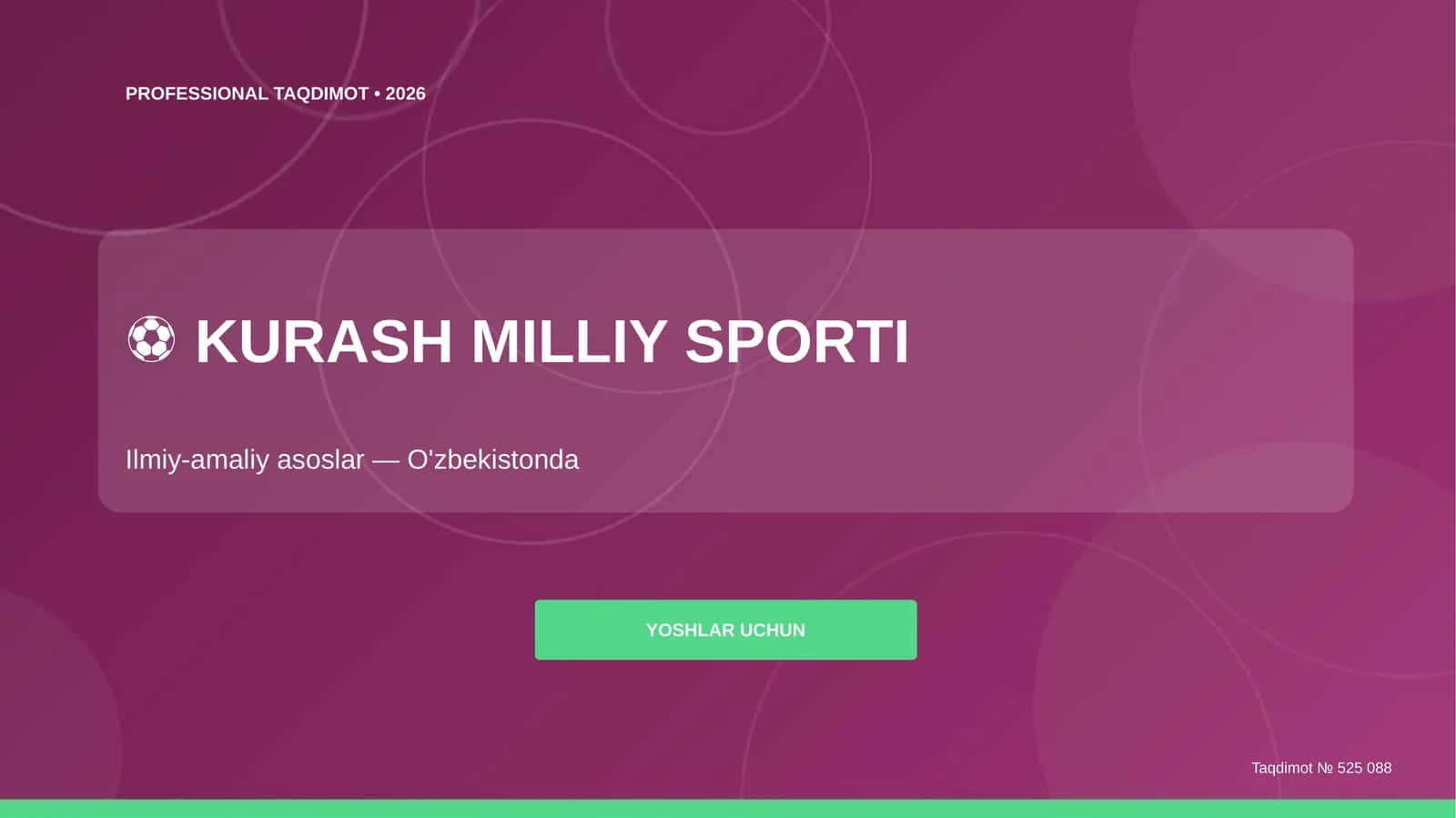 Kurash milliy sporti: ilmiy-amaliy asoslar 1