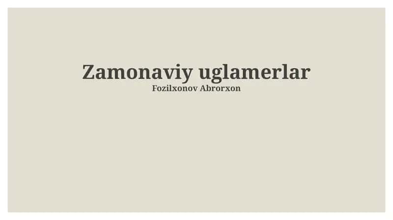 Zamonaviy burchaklar 1