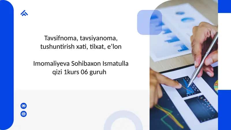 Tavsifnoma va Tavsiyanoma 1