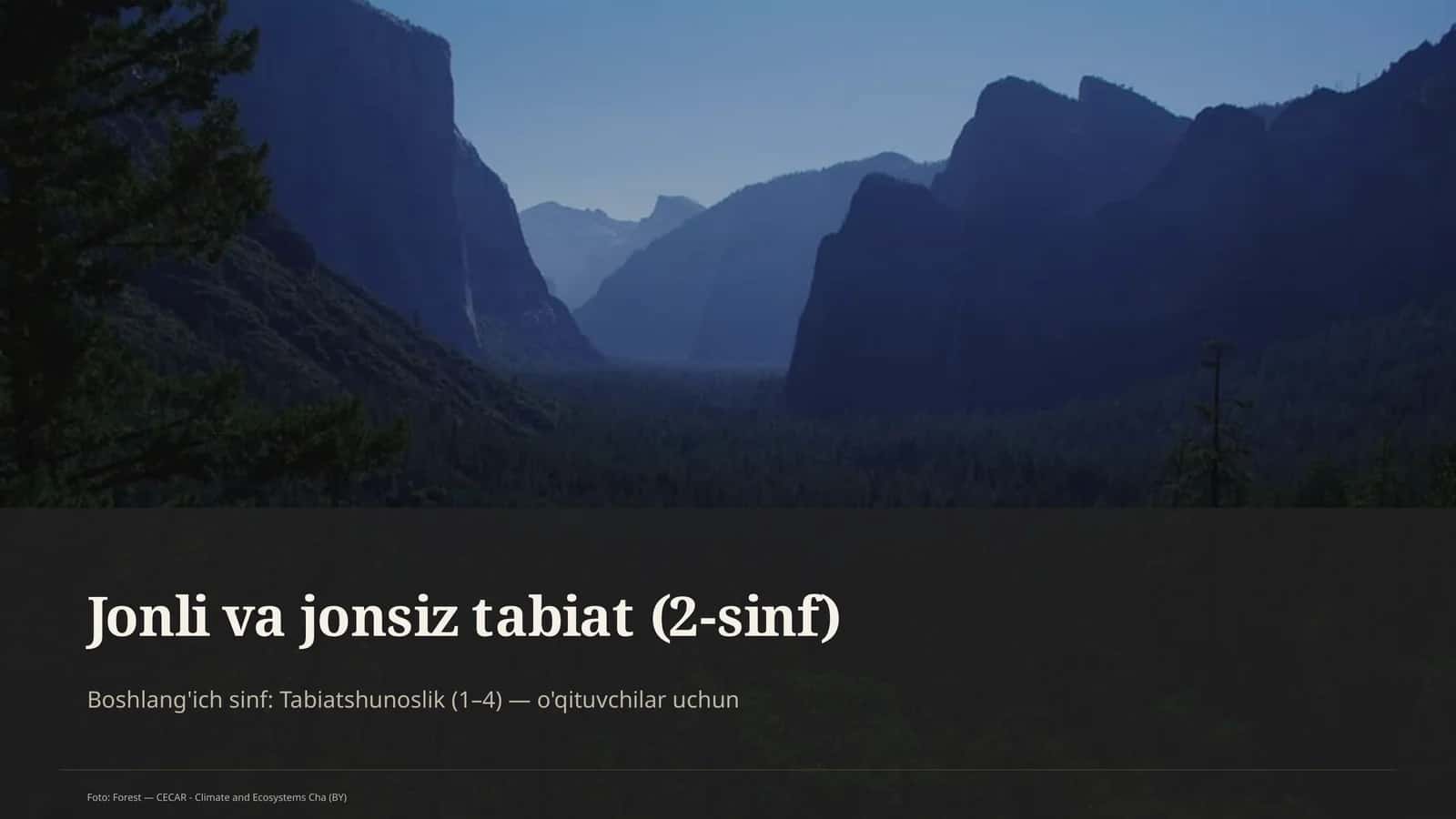 Jonli va jonsiz tabiat (2-sinf) 1