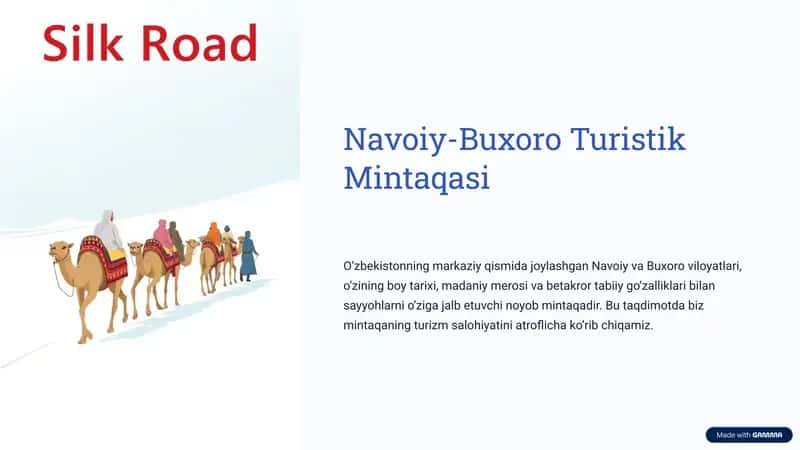 Navoiy-Buxoro Turistik Mintaqa 1
