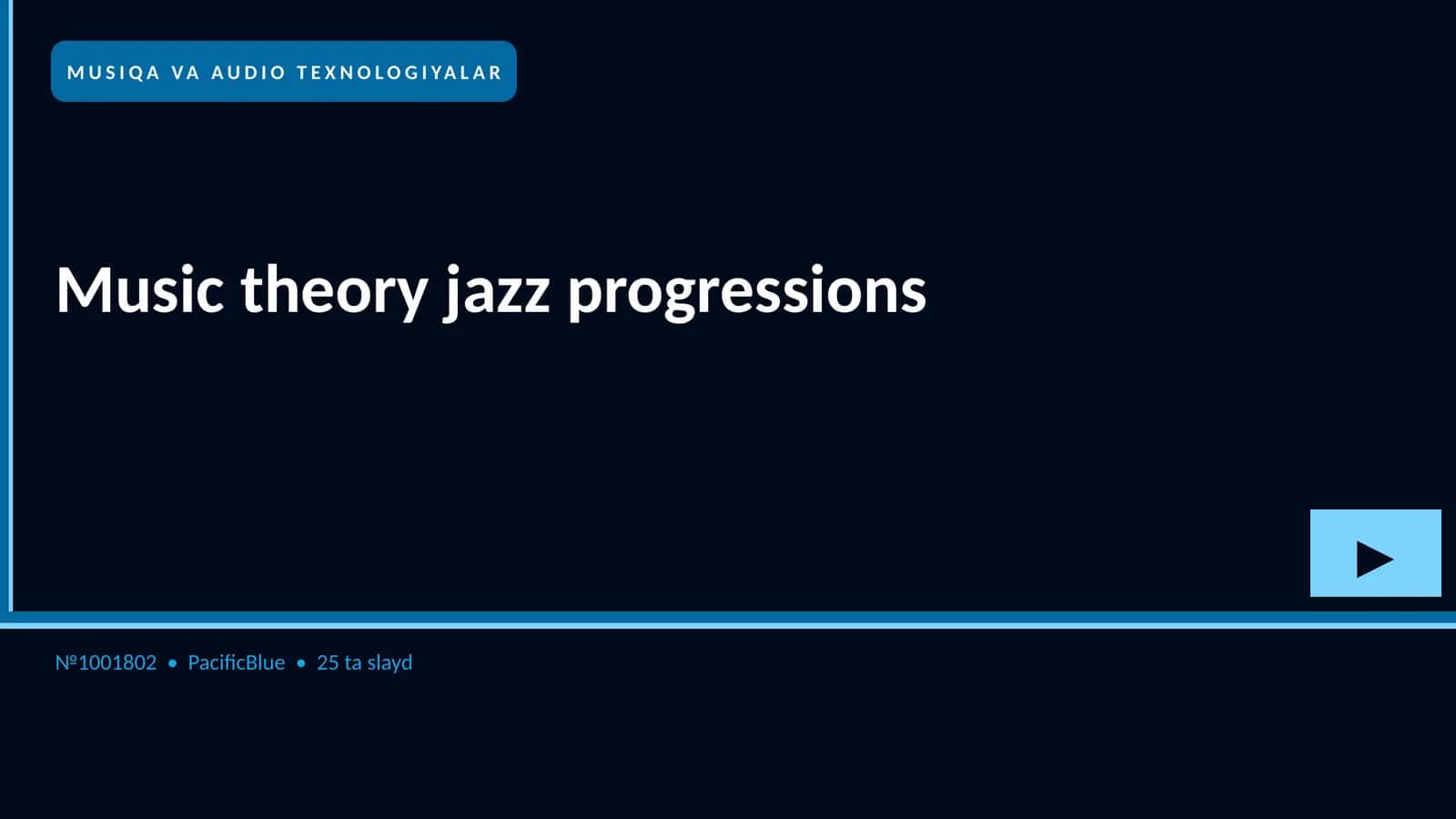 Music theory jazz progressions 1
