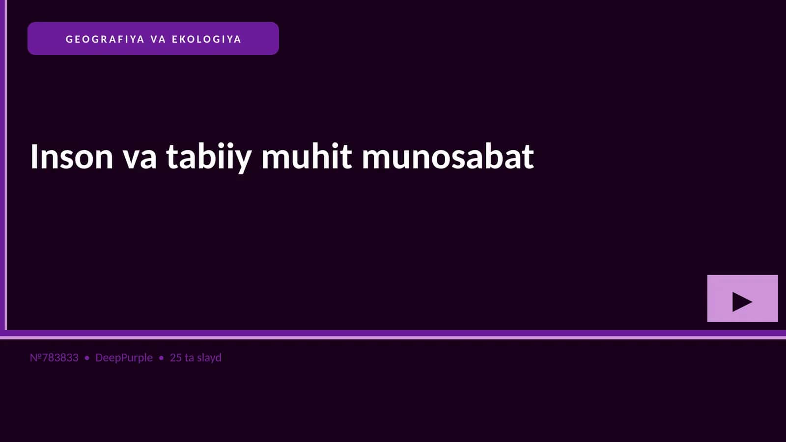 Inson va tabiiy muhit munosabat 1