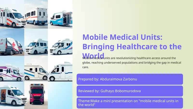 Mobile Medical Units 1